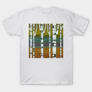 Birches with Chartreuse and Teal T-Shirt